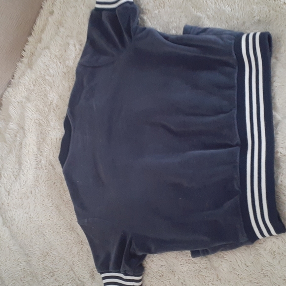 Adidas Rare Blokecore Vintage Y2K 70s  Velour Short Sleeve Jacket Leather Sneaks - Picture 11 of 12